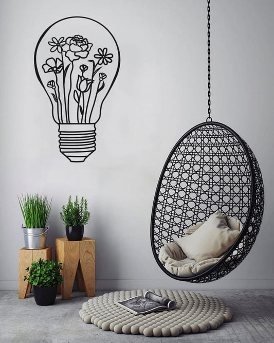 Light Bulb With Flowers
